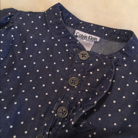 Girls Calvin Klein denim top - Picture 2 of 2